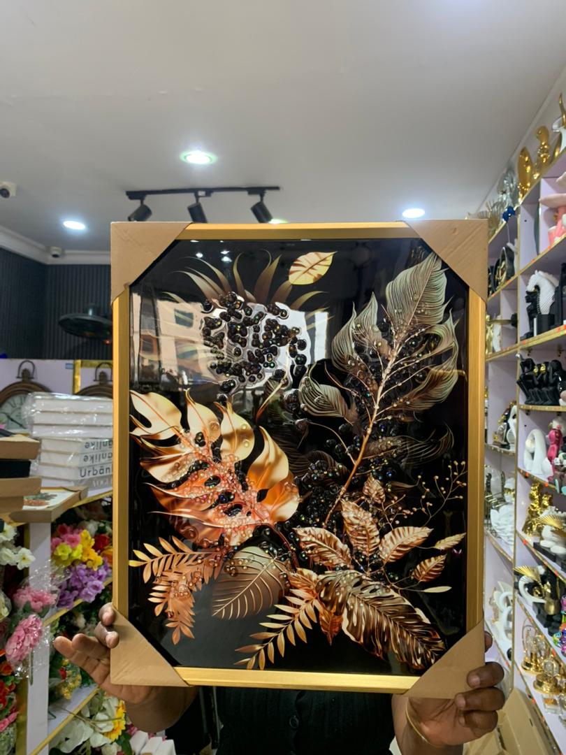 Dark botanical framed wall art
